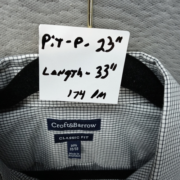 Croft & Barrow men's long sleeve button front dres - Picture 7 of 7